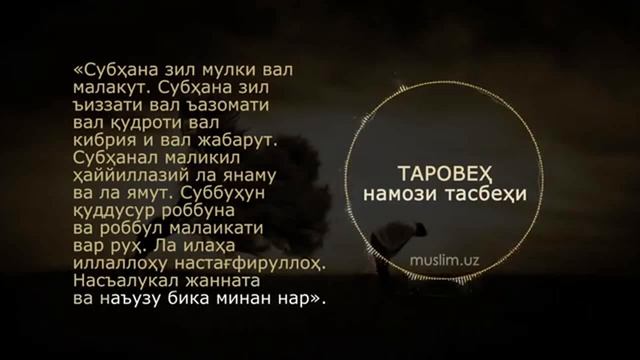 TAROBEX NAMOZ TASBEXI