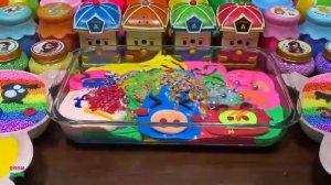 SATISFYING WITH CLAY PIPING BAG & FOAM SLIME and GLITTER|Mixing Random Things Into GLOSSY Slime#195