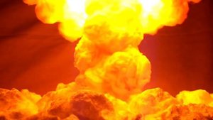 Nuke Lamp Handmade LED Night light. Nuclear explosion lamp. Diorama atomic bomb. Nuke Cloud lamp