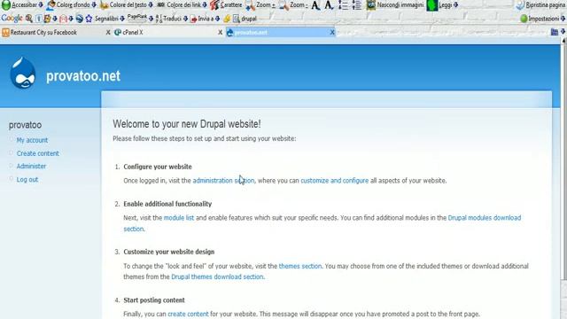 Installazione Drupal