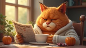 Моменты из жизни большого рыжего кота