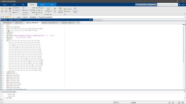 Splines  en Matlab (Elefante) 24/07/2022