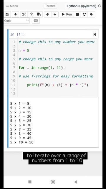 #13 Python FOR loop example: How to Print Multiplication Tables in Python | Python for Beginners