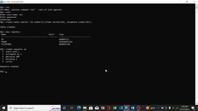how to create user role ,table ,sequence, veiw synonym database administaration смотреть онлайн
