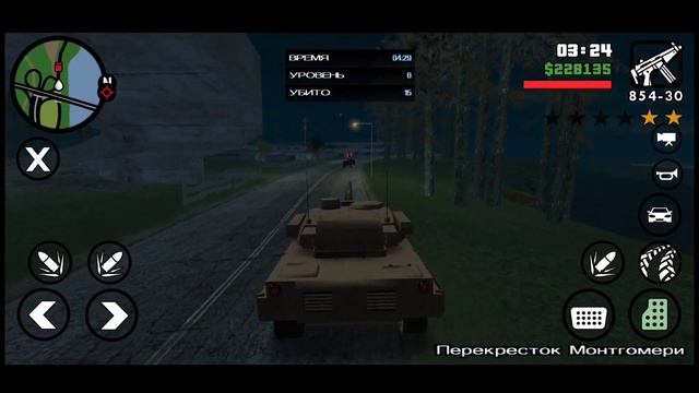 Grand Theft Auto: San Andreas №44 Выполняю 12 уровней полицейского на танке! Gameplay (Android)