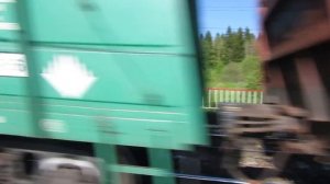 Электровоз ВЛ10У-927 с грузовым поездом платформа 221 км 22.05.2017