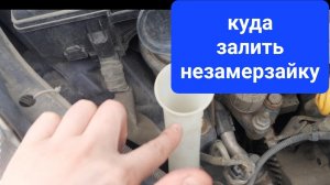Куда залить незамерзайку в автомобиле Тойота Аква
