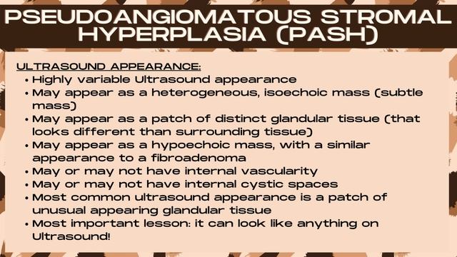 Breast Ultrasound Pathology Gallery | The Many Faces of PASH