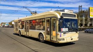 Испытания первого в России троллейбуса