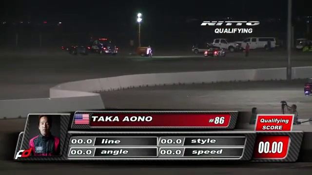 TAKA AONO During Qualifying for Top 32 @Formula Drift Las Vegas 2011 (second run) смотреть онлайн