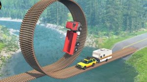 💀💀💀 СМЕРТЕЛЬНЫЙ МОСТ-ПЕТЛЯ vs МАШИНЫ! 😱🚗💥 BeamNG.Drive – ПОЛНЫЙ РАЗГРОМ! 🔥🎢