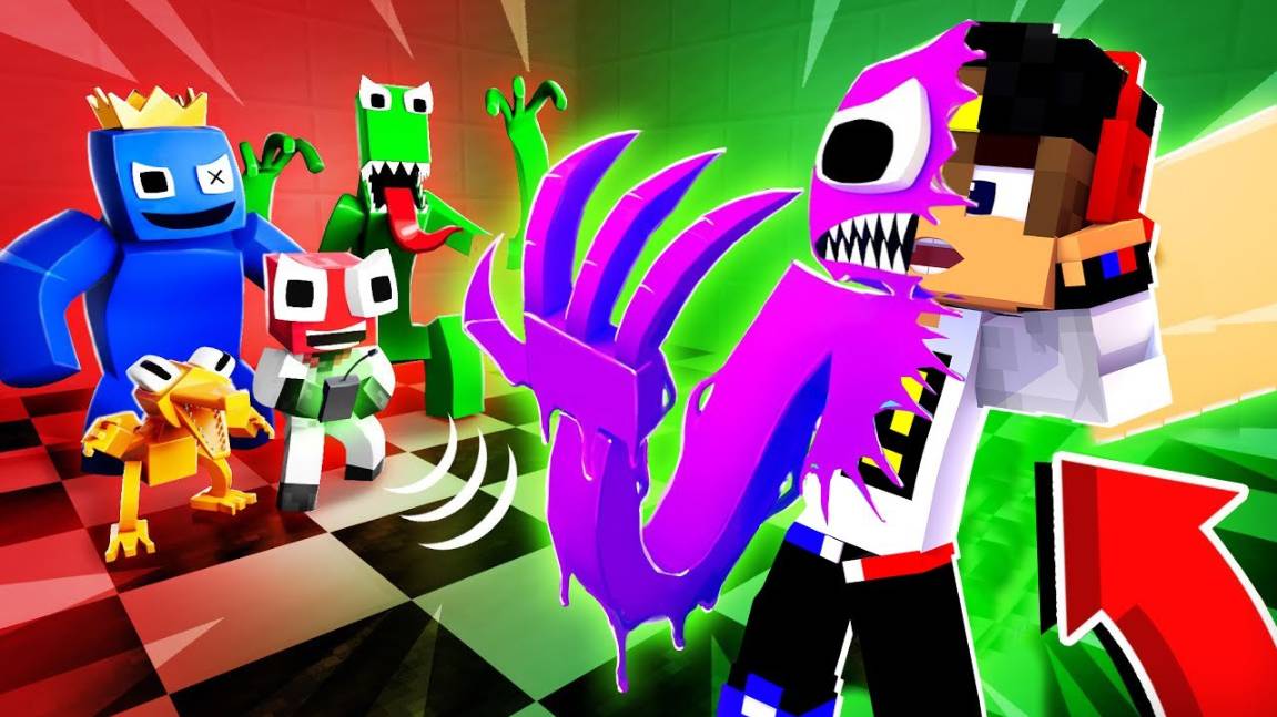 КАМУФЛЯЖНЫЕ ПРЯТКИ от РАДУЖНЫХ ДРУЗЕЙ в МАЙНКРАФТ ВИДЕО ТРОЛЛИНГ RAINBOW FRIENDS MINECRAFT Евгенбро