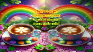 ДОБРОГО УТРА, ПРЕКРАСНОГО ДНЯ, СЧАСТЬЕ ПОВСЮДУ ПУСТЬ ЖДЁТ ТЕБЯ!