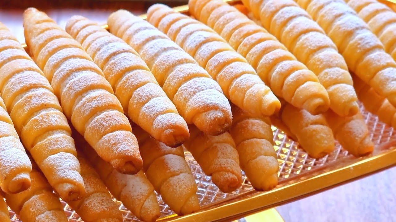 ЭФФЕКТНЫЕ ТРУБОЧКИ ПЕЧЕНЬЕ НА КЕФИРЕ! САМЫЙ ВКУСНЫЙ, БЫСТРЫЙ И ДОСТУПНЫЙ РЕЦЕПТ! ПРОСТО ТАЕТ ВО РТУ!