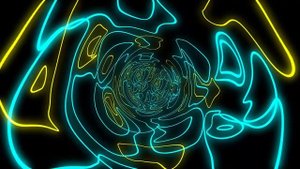 VJ LOOP NEON Yellow & Teal Abstract Background Video Lines Pattern Motion 4k 60fps Screensaver