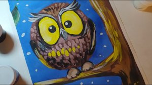 Рисуем сову поэтапно