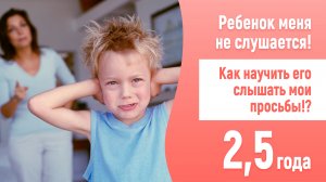 Сын меня не слушается! 2,5 года