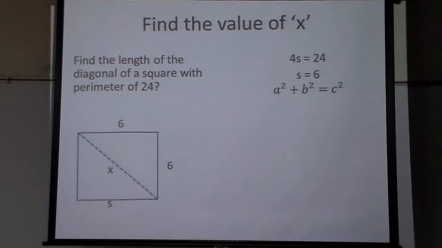 Pythagorean Theorem F finding the sides of a square given the diagonal смотреть онлайн