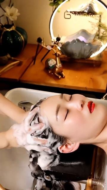 ASMR Chuanzhi  herbal soup head spa #headach #skincare #herbalsoup #asmrtapping #headspa