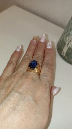 перстень 💍Антиквариат с Сапфиром 💎XXXXXL