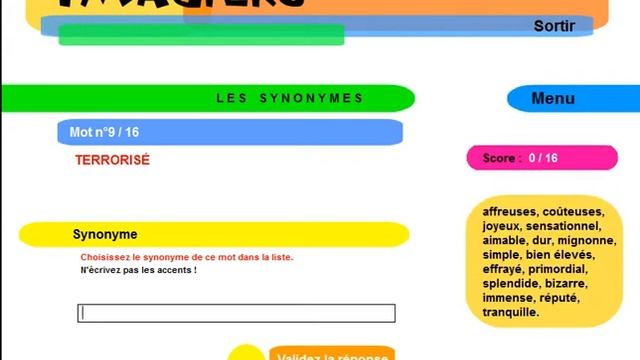урок французского языка = Imagiers = Les synonymes #2