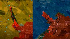 Карта боевых действий. Прорыв к сереру от Торецка
