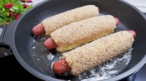 Колбаски в картофельной _шубке_ - дети их просто обожают и муж доволен_ простые идеи для завтрака.