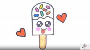 КАК НАРИСОВАТЬ ЗАБАВНОЕ МОРОЖЕНОЕ ЛЕГКО ШАГ ЗА ШАГОМ