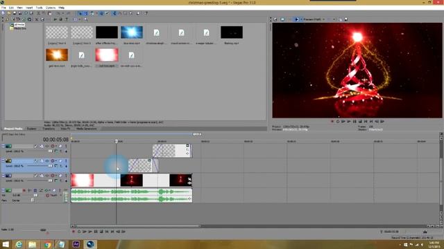 Free Template Sony Vegas - Christmas Greeting Intro смотреть онлайн