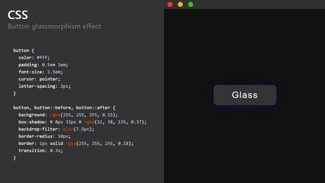 Creative Glassmorphism Button HTML & CSS (Quick Tutorial)