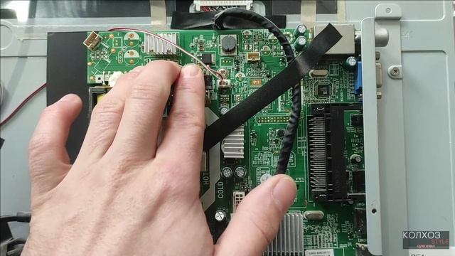 Типовое восстановление ТВ Mystery MTV-1929LT2. Не включается, горит красный индикатор. смотреть онлайн