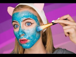 DIY: GALAXY MASK , МАСКА-КОСМОС для лица \ Лизи лик\Lizy lik