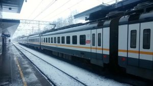 ЭД4М-0480 и ЭП2Д-0097 ЦППК Перекраска Наше Подмосковье На станции Долгопрудная