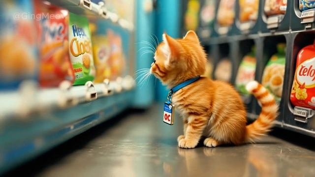 Tiny Cat's First Metro Ride! _ #cat #kitten #cutecat #gingmeow