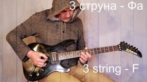 Настройка гитары - строй Ре/Guitar tune down 1 step - D.