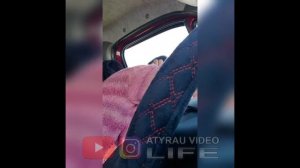 Грамотный водитель на трассе Атырау Индер