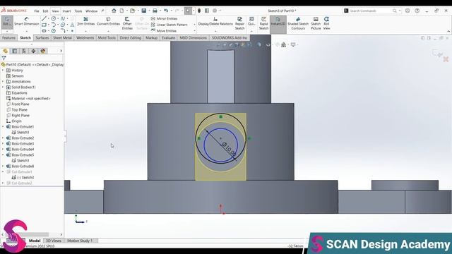 Solidworks Tutorial Exercise 32 | Solidworks Beginner | #SOLIDWORKS Tutorial for Mechanical Enginee