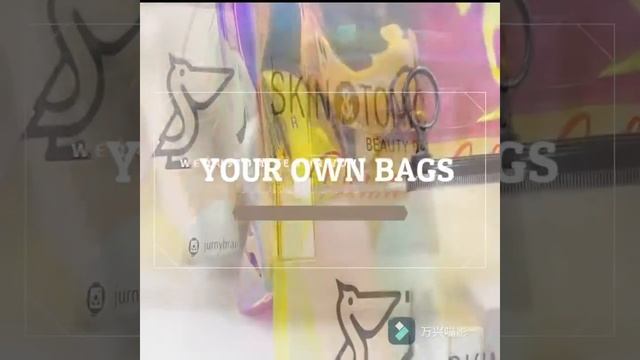 Holographic neon New Design Custom PVC Jelly Bag Cosmetic Custom Make up Bag Women BAGEASE PACKAGE