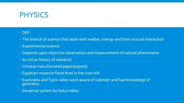 The scope of physics in sindhi part (1)