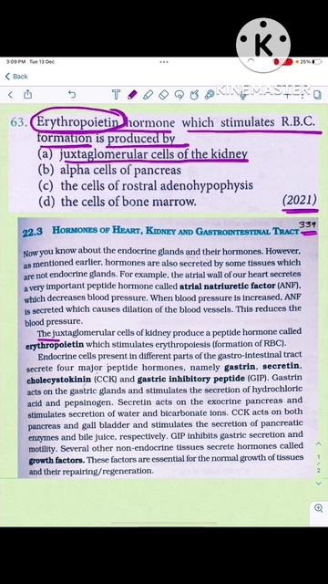 NEET Previous year questions || Erythropoietin hormone # #neet #biology #ncert #cuet #cbse #PYQ #mc