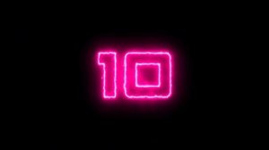 Neon Countdown of the fiery 10 seconds, Обратный отсчет огненных 10 секунд,