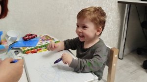 Рисую с внуком!
