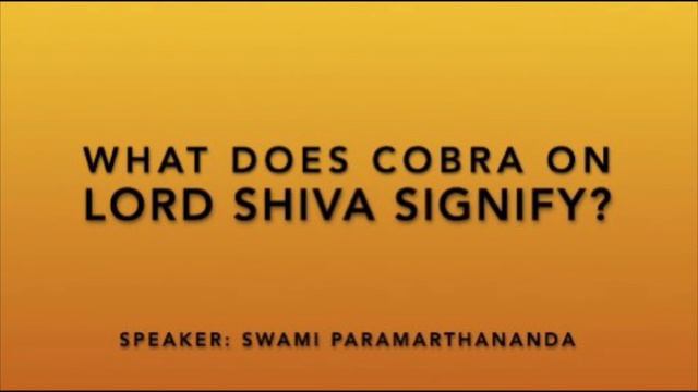 What does Cobra on Lord Shiva signify?