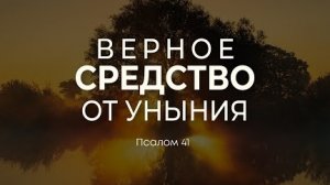Верное средство от уныния | Пс. 41 || Андрей Резуненко