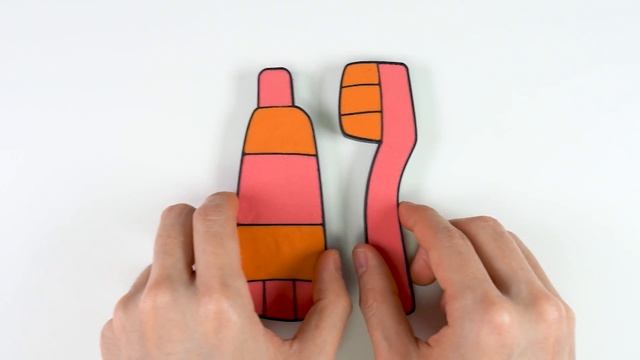 Coloring 4 Toothpaste and Brush with Kinetic Sand for Kids, Children
