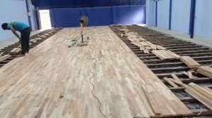 Badminton Court Flooring Installation