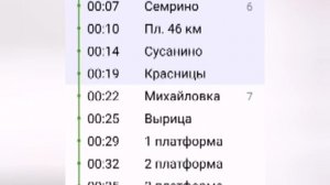 Информатор электрички Санкт-Петербург-Посёлок. (ЭД4М)