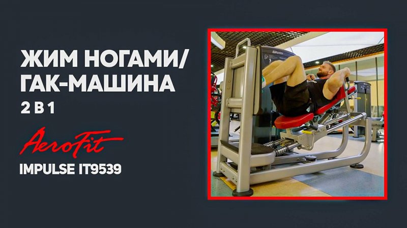 Жим ногами / Гак-машина 2 в 1, профессиональный тренажер Impulse IT9539