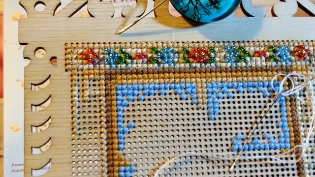 "Зимний вечер" - вышивка на дереве смотреть онлайн