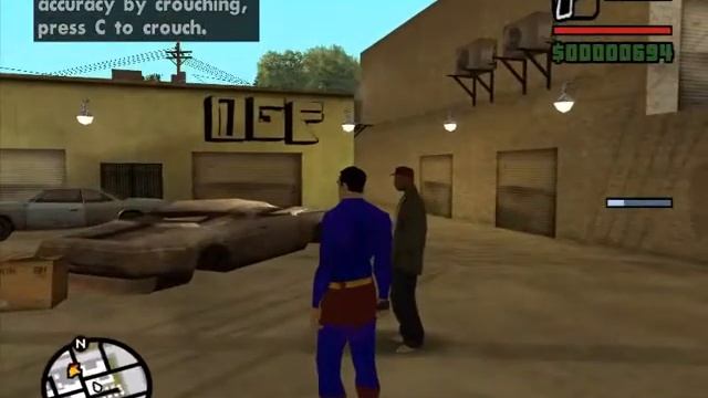 GTA San Andreas Superman Mod Gameplay Mission - 5  Nines And Ak's